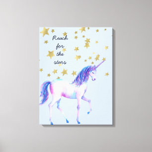 Toile Lavender Unicorn atteindre pour les étoiles