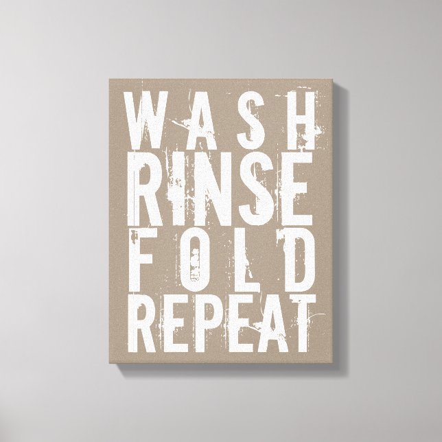 Toile Laver Rinse Plier Répéter Lave-linge Salle Décor (Recto)