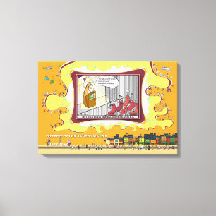 Toile Le Abaisse-Langue   Humour Satirique 24x16