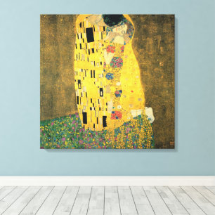 Toile Le baiser de Gustav Klimt, Art Nouveau Vintage