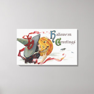 Toile Le Baiser de la Sorcière : un Jack o Lantern pour 