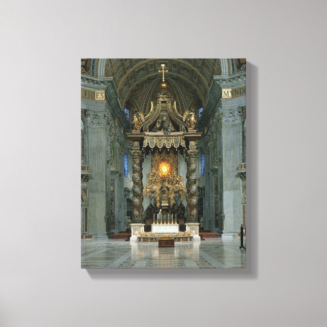 Toile Le Baldacchino, le haut autel et la chaise (Recto)