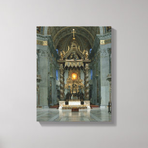 Toile Le Baldacchino, le haut autel et la chaise