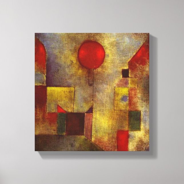 Toile Le "ballon rouge" de Paul Klee en tissu (Recto)
