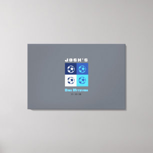 Toile Le bat mitzvah de barre du FOOTBALL signent dedans