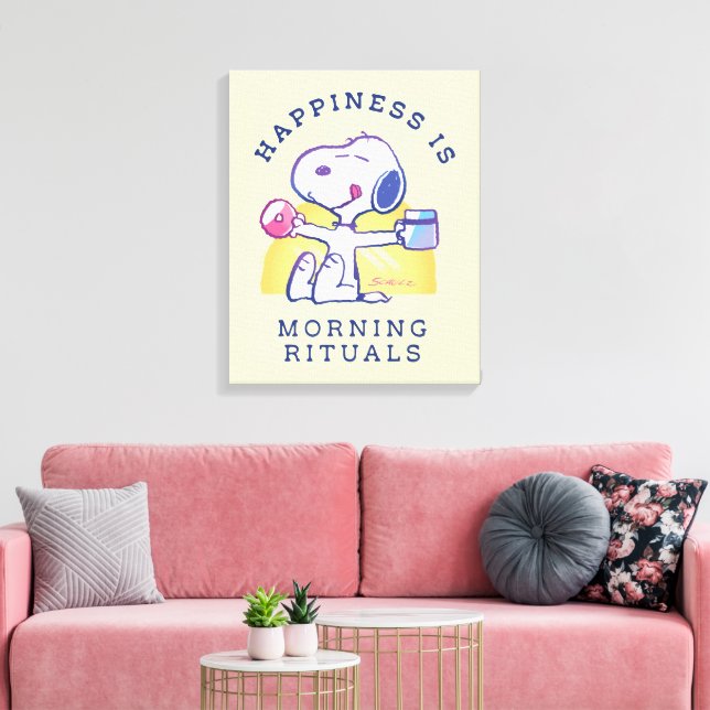 Toile Le bonheur, c'est les rituels du matin (Insitu(Salon))