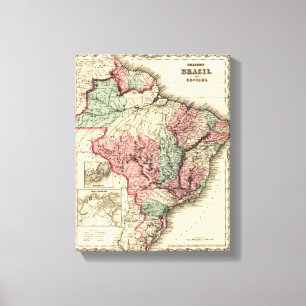 Toile Le Brésil et le GuayanaPanoramic MapBrazil
