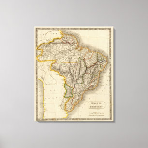 Toile Le Brésil et le Paraguay