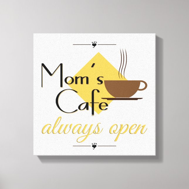 Toile Le café de maman toujours ouvert (Recto)