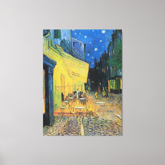 Toile Le Café Terrasse de Vincent van Gogh en soirée (Recto)