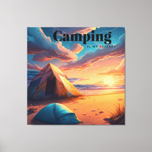 Toile Le camping est ma thérapie Art numérique