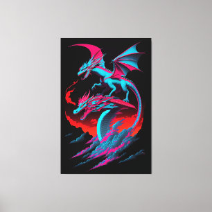Toile Le Cavalier de Surf du Dragon