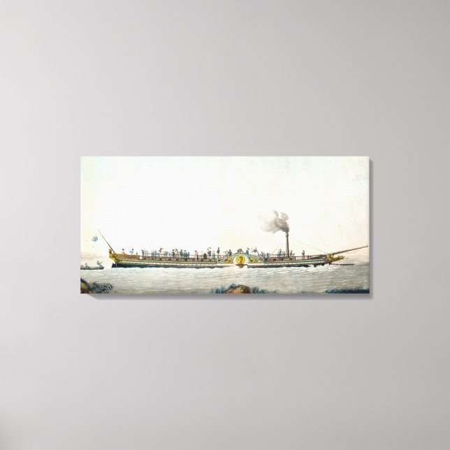 Toile Le Charles-Philippe, premier bateau à vapeur (Recto)