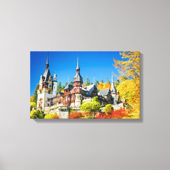 Toile Le château de Peles Sinaia (Recto)