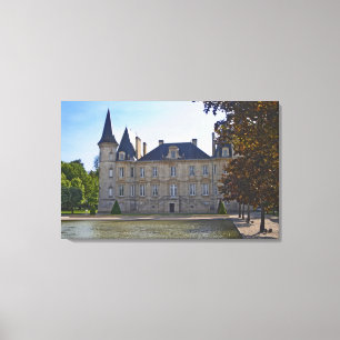 Toile Le Château Pichon Longueville Baron et l'étang