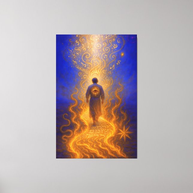 Toile Le chemin du feu, le chant de la loi (Recto)