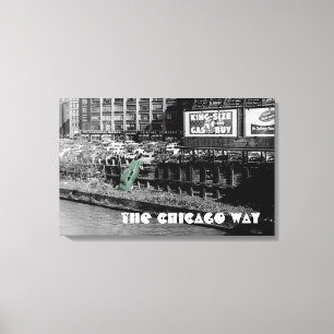 TOILE LE CHICAGO WAY ANCIEN COLORSPLASH MOTORISTE ET COL