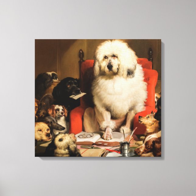 Toile Le chien en tant que juge qui délivre la loi devan (Recto)