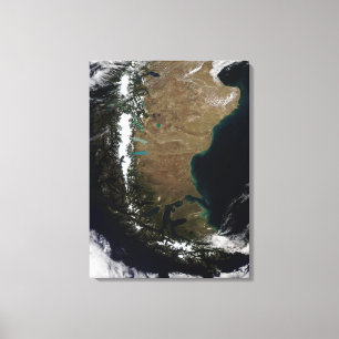 Toile Le Chili et la région Patagonian de l'Argentine