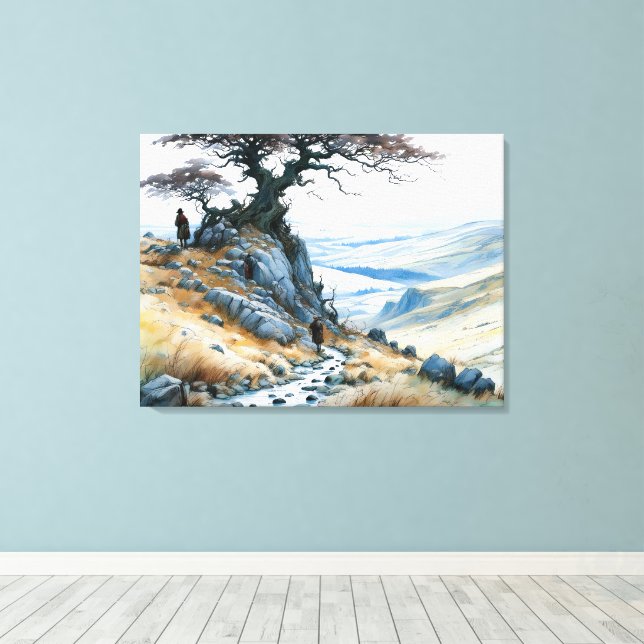 Toile Le col de la montagne (Insitu (Plancher de Bois))