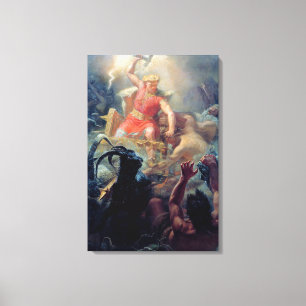 Toile Le combat de Thor avec les Géants Mårten Winge 