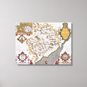 Toile Le Comté de Monmouth, gravé par Jodocus