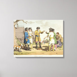 Toile Le Conseil de village, gravé à l'eau-forte par