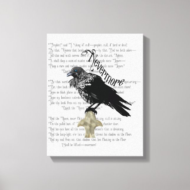 Toile Le Corbeau d'Edgar Allan Poe (Recto)