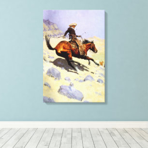 Toile Le cowboy de Remington, Armée de cavalerie Vintage