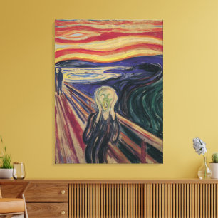 Toile Le Cri d'Edvard Munch, Expressionnisme Vintage