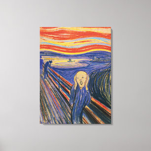 Toile Le cri perçant Edvard Munch (pastel 1895) de haut