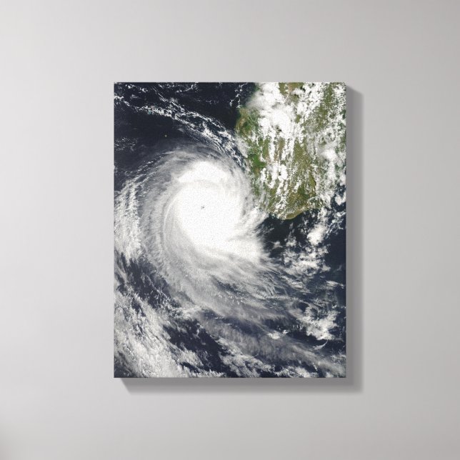 Toile Le cyclone tropical Favio au large de Madagascar (Recto)
