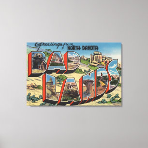 Toile Le Dakota du Nord - bad-lands - grandes scènes de