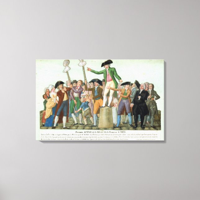 Toile Le début de la révolution française (Recto)