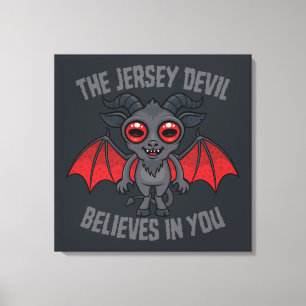 Toile Le Diable de Jersey croit en vous