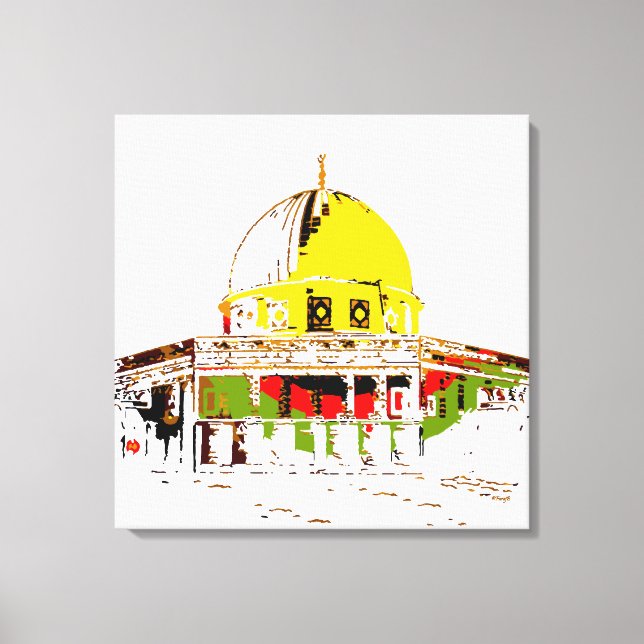 Toile Le Dôme du Rocher : un symbole de paix (Recto)