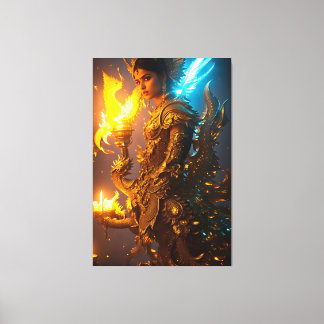 Toile Le dragon de paon 008