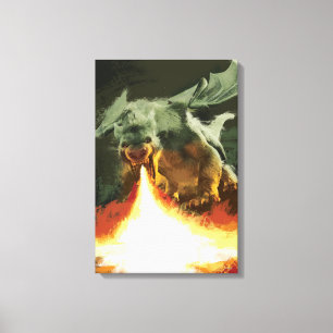 Toile Le Dragon de Pete  Cool de respiration incendie