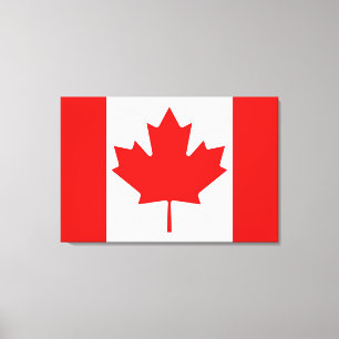 Toile Le drapeau de feuille d'érable du Canada