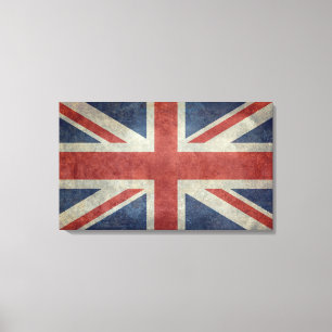Toile Le drapeau d'Union Jack du R-U - cru rétro