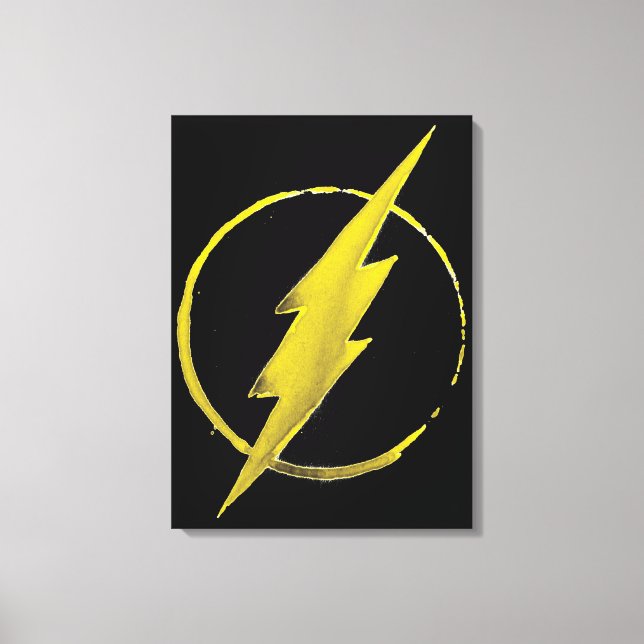 Toile Le Flash | Emblème de la poitrine jaune (Recto)
