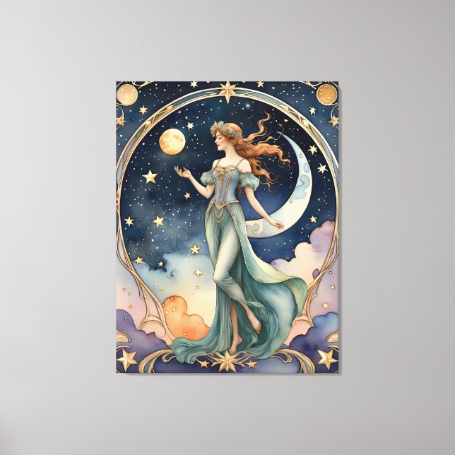 Toile le fou - la peinture de tarot (Recto)