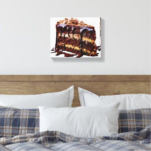 Toile Le gâteau au chocolat multi-couches indulgent de S