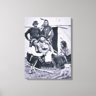 Toile Le général George A. Custer (1839-1876) avec son I