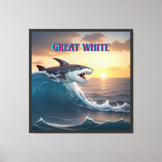 Toile Le grand requin blanc