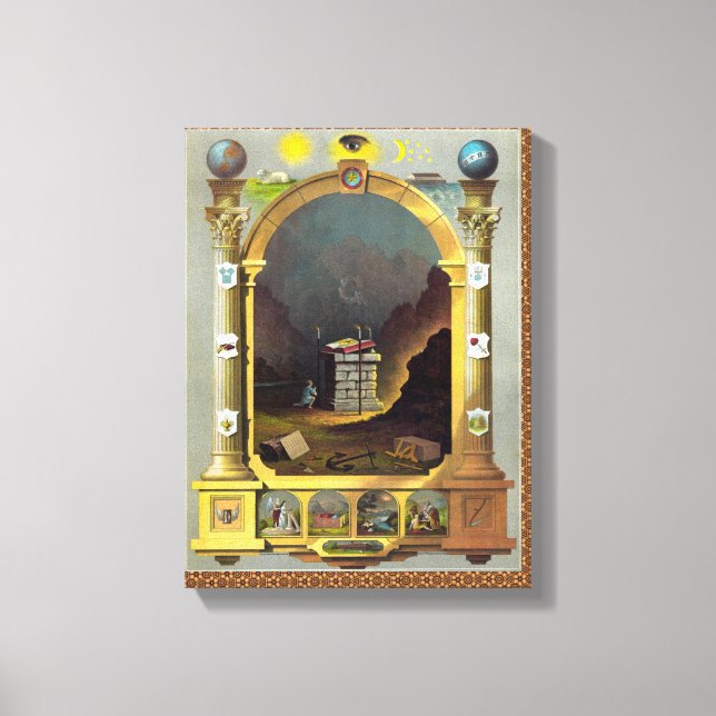 Toile Le graphique maçonnique (Recto)