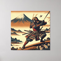 Le guerrier de Samurai au Mont Fuji - Ukiyo-e Art