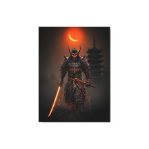 Le guerrier futuriste Cyberpunk Samurai