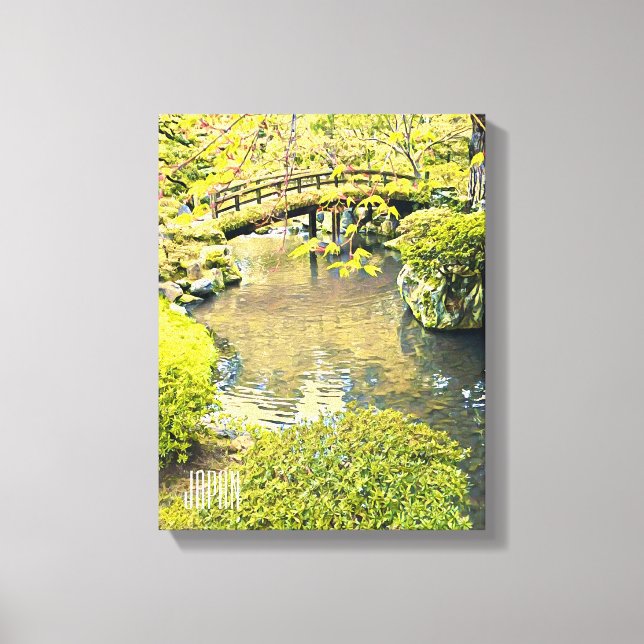 Toile Le Japon voyage jardin japonais traditionnel (Recto)
