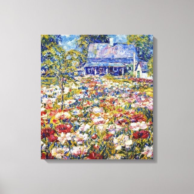 Toile "Le Jardin des pivoines" (Recto)
